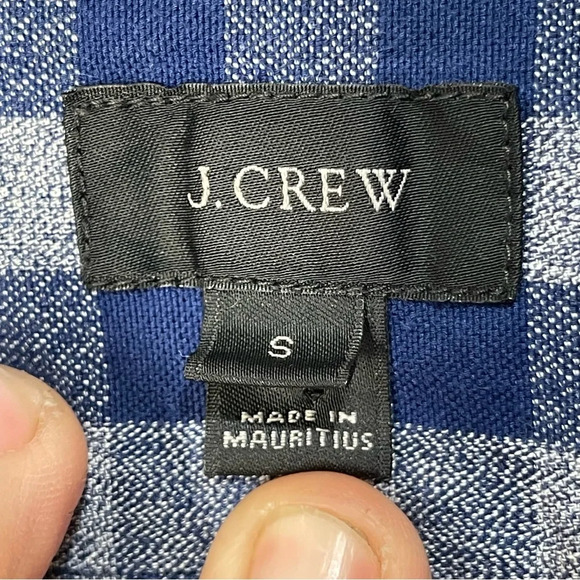 Men's J Crew Blue Plaid Slim Fit Long Sleeve Button Down Shirt Size Small - Picture 5 of 6